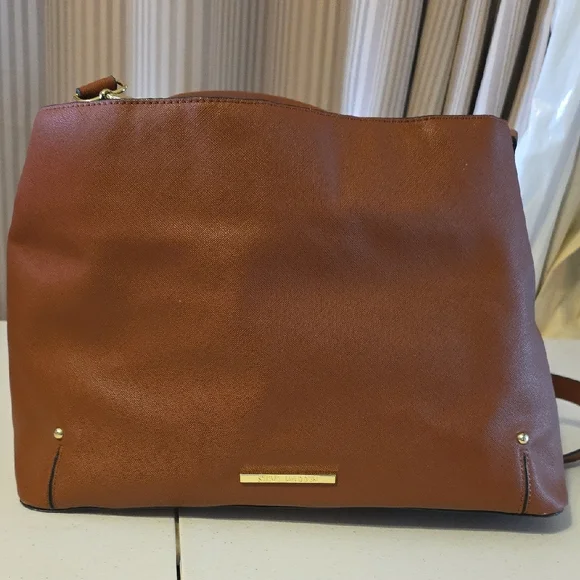 Steve Madden Tan Leather Briefcase - Picture 3 of 11